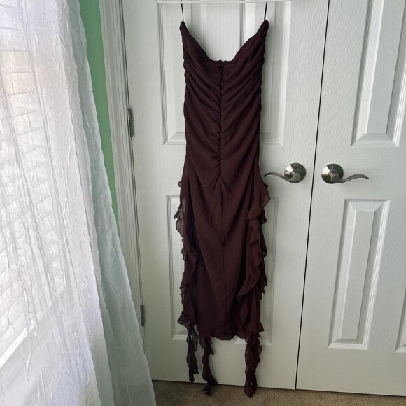 NWT Lioness Whimsigoth Dress Womens XS Brown Sheer Fairy Y2K - Picture 6 of 8